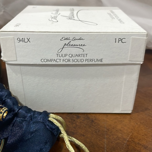 2004 ESTEE LAUDER JAY STRONGWATER TULIP QUARTET SOLID PERFUME COMPACT RARE - Picture 5 of 7